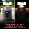image:imageNinja Fireside360 Outdoor Heater amp Fire Pit  3 Modes Flame Only Heat Only Flame amp Heat  Portable for Patio Deck Camping Easy Control Smokeless Flames  Push to Start Ignition  Steel  OF101SLCharcoal