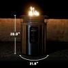 image:imageNinja Fireside360 Outdoor Heater amp Fire Pit  3 Modes Flame Only Heat Only Flame amp Heat  Portable for Patio Deck Camping Easy Control Smokeless Flames  Push to Start Ignition  Steel  OF101SLStainless Steel