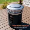 image:imageNinja Fireside360 Outdoor Heater amp Fire Pit  3 Modes Flame Only Heat Only Flame amp Heat  Portable for Patio Deck Camping Easy Control Smokeless Flames  Push to Start Ignition  Steel  OF101SLStone