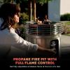 image:imageNinja Fireside360 Outdoor Heater amp Fire Pit  3 Modes Flame Only Heat Only Flame amp Heat  Portable for Patio Deck Camping Easy Control Smokeless Flames  Push to Start Ignition  Steel  OF101SLStainless Steel
