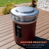 image:imageNinja Fireside360 Outdoor Heater amp Fire Pit  3 Modes Flame Only Heat Only Flame amp Heat  Portable for Patio Deck Camping Easy Control Smokeless Flames  Push to Start Ignition  Steel  OF101SLMaroon