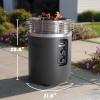 image:imageNinja Fireside360 Outdoor Heater amp Fire Pit  3 Modes Flame Only Heat Only Flame amp Heat  Portable for Patio Deck Camping Easy Control Smokeless Flames  Push to Start Ignition  Steel  OF101SLCharcoal