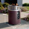 image:imageNinja Fireside360 Outdoor Heater amp Fire Pit  3 Modes Flame Only Heat Only Flame amp Heat  Portable for Patio Deck Camping Easy Control Smokeless Flames  Push to Start Ignition  Steel  OF101SLMaroon