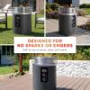 image:imageNinja Fireside360 Outdoor Heater amp Fire Pit  3 Modes Flame Only Heat Only Flame amp Heat  Portable for Patio Deck Camping Easy Control Smokeless Flames  Push to Start Ignition  Steel  OF101SLCharcoal