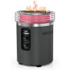 image:imageNinja Fireside360 Outdoor Heater amp Fire Pit  3 Modes Flame Only Heat Only Flame amp Heat  Portable for Patio Deck Camping Easy Control Smokeless Flames  Push to Start Ignition  Steel  OF101SLCharcoal