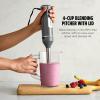 image:imageNinja Immersion Blender and Whisk Hand Stick Blender 4 speeds with SplatterShield and PanProtect 4Cup Blending Vessel Dishwasher Safe 5ft Cord Ergonomic Dark Gray CI201GY