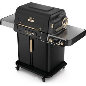 image:imageNinja FlexFlame ProConnect Grill amp Smoker  5in1 Smart Cooking System  Electric amp Propane  AppConnected  3Burner Digital Control  Roast Griddle amp Pizza Maker  BlackGold  PG305