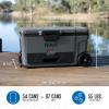 image:imageNinja FrostVault  65qt Wheeled Cooler with Cold Dry Zone  Integrated FridgeTemp Dry Storage Drawer  Premium HeavyDuty Insulated Cooler  Keeps Ice Cold for Days  Strawberry Rhubarb  FB265BPCharcoal Grey