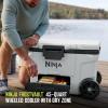 image:imageNinja FrostVault  65qt Wheeled Cooler with Cold Dry Zone  Integrated FridgeTemp Dry Storage Drawer  Premium HeavyDuty Insulated Cooler  Keeps Ice Cold for Days  Strawberry Rhubarb  FB265BPHalocline Green