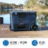 image:imageNinja FrostVault  65qt Wheeled Cooler with Cold Dry Zone  Integrated FridgeTemp Dry Storage Drawer  Premium HeavyDuty Insulated Cooler  Keeps Ice Cold for Days  Strawberry Rhubarb  FB265BPLakeshore Blue