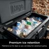 image:imageNinja FrostVault  65qt Wheeled Cooler with Cold Dry Zone  Integrated FridgeTemp Dry Storage Drawer  Premium HeavyDuty Insulated Cooler  Keeps Ice Cold for Days  Strawberry Rhubarb  FB265BPCharcoal Grey