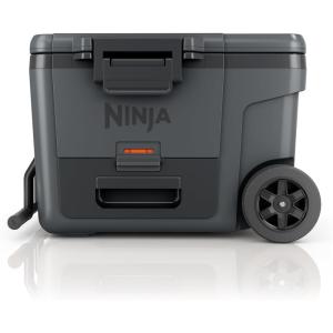 image:imageNinja FrostVault  65qt Wheeled Cooler with Cold Dry Zone  Integrated FridgeTemp Dry Storage Drawer  Premium HeavyDuty Insulated Cooler  Keeps Ice Cold for Days  Strawberry Rhubarb  FB265BPCharcoal Grey
