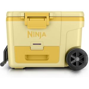 image:imageNinja FrostVault  65qt Wheeled Cooler with Cold Dry Zone  Integrated FridgeTemp Dry Storage Drawer  Premium HeavyDuty Insulated Cooler  Keeps Ice Cold for Days  Strawberry Rhubarb  FB265BPDaffodil Daze