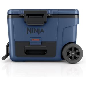 image:imageNinja FrostVault  65qt Wheeled Cooler with Cold Dry Zone  Integrated FridgeTemp Dry Storage Drawer  Premium HeavyDuty Insulated Cooler  Keeps Ice Cold for Days  Strawberry Rhubarb  FB265BPLakeshore Blue