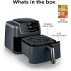 image:imageNinja Air Fryer Pro 5in1  5 QT Capacity Air Fry Bake Roast Reheat and Dehydrate Air Crisp Technology  Nonstick Basket amp Crisper Plate  Cyberspace  AF142BLCyberspace