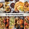 image:imageNinja Double Oven Pro Smart XL Countertop Oven amp Air Fryer  12in1 Versatility with Smart Finish amp DualZone Tech to Cook 2 Meals at Once  Fits up to 45lb Chicken  Silver  DCT821