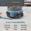 image:imageNinja MC2001PossibleCooker PRO Plus85QT Multicooker 9 Functions Slow Cook Sear Saut Proof PastaRiceReplaces 16 Kitchen Tools OvenSafe Ceramic Pot Powerful 1400Watt Blue Macaron