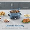 image:imageNinja MC2001PossibleCooker PRO Plus85QT Multicooker 9 Functions Slow Cook Sear Saut Proof PastaRiceReplaces 16 Kitchen Tools OvenSafe Ceramic Pot Powerful 1400Watt Blue Macaron