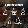 image:imageNinja Artisan Outdoor Pizza Oven 12inch 3minute Pizza Neapolitan Thin Crust New York Chicago Custom 700F Max Temperature Electric Heat Bake Broil Proof Warm Green MO201GN2