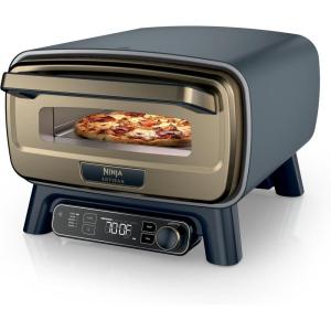 image:imageNinja Artisan Outdoor Pizza Oven 12inch 3minute Pizza Neapolitan Thin Crust New York Chicago Custom 700F Max Temperature Electric Heat Bake Broil Proof Warm Blue MO201BL1