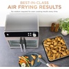 image:imageNinja  French Door Premier Air fry Oven  10in1 functions  203qt capacity  5qt Air Fry Basket Sheet Pan Wire Rack Broil Rack  PFASfree DishwasherSafe Accessories  Black  FO101BKSilver