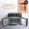 image:imageNinja  French Door Premier Air fry Oven  10in1 functions  203qt capacity  5qt Air Fry Basket Sheet Pan Wire Rack Broil Rack  PFASfree DishwasherSafe Accessories  Black  FO101BKBlack