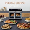 image:imageNinja  French Door Premier Air fry Oven  10in1 functions  203qt capacity  5qt Air Fry Basket Sheet Pan Wire Rack Broil Rack  PFASfree DishwasherSafe Accessories  Black  FO101BKSilver