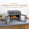 image:imageNinja  French Door Premier Air fry Oven  10in1 functions  203qt capacity  5qt Air Fry Basket Sheet Pan Wire Rack Broil Rack  PFASfree DishwasherSafe Accessories  Black  FO101BKCyberspace