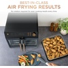 image:imageNinja  French Door Premier Air fry Oven  10in1 functions  203qt capacity  5qt Air Fry Basket Sheet Pan Wire Rack Broil Rack  PFASfree DishwasherSafe Accessories  Black  FO101BKBlack
