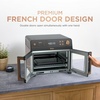 image:imageNinja  French Door Premier Air fry Oven  10in1 functions  203qt capacity  5qt Air Fry Basket Sheet Pan Wire Rack Broil Rack  PFASfree DishwasherSafe Accessories  Black  FO101BKBlack