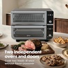 image:imageNinja Double Oven Pro Smart XL Countertop Oven amp Air Fryer  302 Qt Capacity  12in1 with Smart Finish amp DualZone Tech to Cook 2 Meals at Once  Fits up to 45lb Chicken  Stainless Steel  DCT801SilverBlack