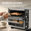 image:imageNinja Double Oven Pro Smart XL Countertop Oven amp Air Fryer  302 Qt Capacity  12in1 with Smart Finish amp DualZone Tech to Cook 2 Meals at Once  Fits up to 45lb Chicken  Stainless Steel  DCT801SilverBlack