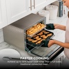 image:imageNinja Double Oven Pro Smart XL Countertop Oven amp Air Fryer  302 Qt Capacity  12in1 with Smart Finish amp DualZone Tech to Cook 2 Meals at Once  Fits up to 45lb Chicken  Stainless Steel  DCT801SilverPiano Black