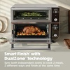 image:imageNinja Double Oven Pro Smart XL Countertop Oven amp Air Fryer  302 Qt Capacity  12in1 with Smart Finish amp DualZone Tech to Cook 2 Meals at Once  Fits up to 45lb Chicken  Stainless Steel  DCT801SilverBlack