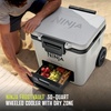 image:imageNinja FrostVault 42qt Wheeled Cooler with Cold Dry Zone  Integrated FridgeTemp Dry Storage Drawer  Premium HeavyDuty Insulated Cooler  Keeps Ice Cold for Days  Lakeshore Blue  FB242BLSpanish Moss