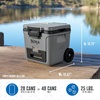 image:imageNinja FrostVault 42qt Wheeled Cooler with Cold Dry Zone  Integrated FridgeTemp Dry Storage Drawer  Premium HeavyDuty Insulated Cooler  Keeps Ice Cold for Days  Lakeshore Blue  FB242BLCharcoal Grey