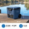 image:imageNinja FrostVault 42qt Wheeled Cooler with Cold Dry Zone  Integrated FridgeTemp Dry Storage Drawer  Premium HeavyDuty Insulated Cooler  Keeps Ice Cold for Days  Lakeshore Blue  FB242BLLakeshore Blue