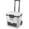 image:imageNinja FrostVault 42qt Wheeled Cooler with Cold Dry Zone  Integrated FridgeTemp Dry Storage Drawer  Premium HeavyDuty Insulated Cooler  Keeps Ice Cold for Days  Lakeshore Blue  FB242BLCloud White