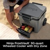 image:imageNinja FrostVault 42qt Wheeled Cooler with Cold Dry Zone  Integrated FridgeTemp Dry Storage Drawer  Premium HeavyDuty Insulated Cooler  Keeps Ice Cold for Days  Lakeshore Blue  FB242BLSlate Gray