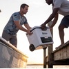 image:imageNinja FrostVault 42qt Wheeled Cooler with Cold Dry Zone  Integrated FridgeTemp Dry Storage Drawer  Premium HeavyDuty Insulated Cooler  Keeps Ice Cold for Days  Lakeshore Blue  FB242BLStrawberry Rhubarb