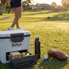 image:imageNinja FrostVault 42qt Wheeled Cooler with Cold Dry Zone  Integrated FridgeTemp Dry Storage Drawer  Premium HeavyDuty Insulated Cooler  Keeps Ice Cold for Days  Lakeshore Blue  FB242BLMourning Dove