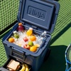image:imageNinja FrostVault 42qt Wheeled Cooler with Cold Dry Zone  Integrated FridgeTemp Dry Storage Drawer  Premium HeavyDuty Insulated Cooler  Keeps Ice Cold for Days  Lakeshore Blue  FB242BLStrawberry Rhubarb