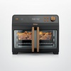 image:imageNinja  French Door Premier Air fry Oven  10in1 functions  203qt capacity  5qt Air Fry Basket Sheet Pan Wire Rack Broil Rack  PFASfree DishwasherSafe Accessories  Black  FO101BKBlack