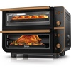 image:imageNinja Double Oven Pro Smart XL Countertop Oven amp Air Fryer  302 Qt Capacity  12in1 with Smart Finish amp DualZone Tech to Cook 2 Meals at Once  Fits up to 45lb Chicken  Stainless Steel  DCT801Onyx