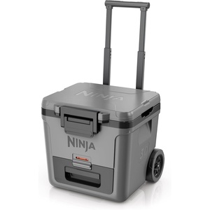 image:imageNinja FrostVault 42qt Wheeled Cooler with Cold Dry Zone  Integrated FridgeTemp Dry Storage Drawer  Premium HeavyDuty Insulated Cooler  Keeps Ice Cold for Days  Lakeshore Blue  FB242BLSlate Gray