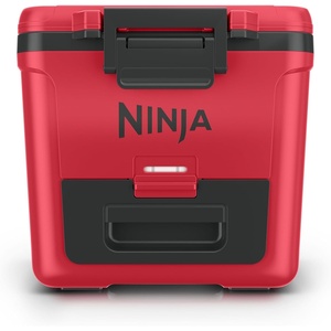 image:imageNinja FrostVault 42qt Wheeled Cooler with Cold Dry Zone  Integrated FridgeTemp Dry Storage Drawer  Premium HeavyDuty Insulated Cooler  Keeps Ice Cold for Days  Lakeshore Blue  FB242BLTrue Red