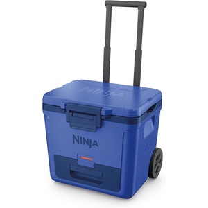 image:imageNinja FrostVault 42qt Wheeled Cooler with Cold Dry Zone  Integrated FridgeTemp Dry Storage Drawer  Premium HeavyDuty Insulated Cooler  Keeps Ice Cold for Days  Lakeshore Blue  FB242BLLuminous Blue