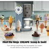image:imageNinja CREAMi Scoop amp Swirl Ice Cream Maker Soft Serve Desserts Sorbet Milkshakes Frozen Yogurt and More 13in1 Programs Includes Handle and Two 16 oz 2in1 Pints Blue NC701NDBlue