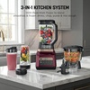 image:imageNinja Professional Plus Kitchen System Premier  3in1 System I Food Processor Blender Mixer Vegetable Chopper  Auto IQ Tech I 1400W  72oz Pitcher 64oz Bowl 2 ToGo Cups  Red  BN801RD1BRN
