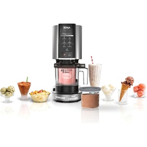 image:imageNinja CREAMi Deluxe Ice Cream Maker  11in1 Create Frozen Desserts Sorbet Milkshakes Yogurt amp More  Includes 2 Dishwasher Safe XL 24 Oz Tubs with storage lids  Blue  NC501NDCREAMi 7in1 w 2 Pints